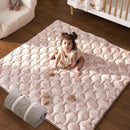 Momcozy Baby Play Mat for Floor, 50x50 Thickened Playpen Mat, Playmate for Baby Tummy Time, Waterproof & Non-Slip, Foldable Outdoor Mat with Carrying Handle, Leopard Heart by TinyTreasures Baby Boutique