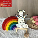 Stained Glass Angel Wings Dog Memorial Gifts for Loss of Dog Sympathy Gift Suncatcher, Rainbow Bridge Pet Passing Away Remembrance in Memory, Dog Bereavement Gifts for Loss of Pet,Yellow by GreenHaven Gardens