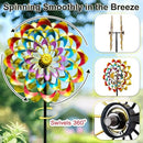 Garden Wind Spinners Outdoor Large Metal, 84'' Yard Art Wind Sculptures & Spinners, Windmills Gifts for Mother's Day Birthday Lawn Patio Decor(Rainbow) by CozyNest Decor