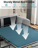 Queen Size Pull Out Sofa Bed, 2 in 1 Convertible Sleeper Sofa Couch with Pullout Bed, Memory Foam Mattress for Living Room Office, Space-Saving, Light Grey by CozyNest Decor