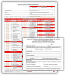 5 Pack 3-Ply Carbonless Annual Vehicle Inspection Report Forms with FMCSA 2-Ply Mylar Laminate Adhesive Vinyl Labels, DOT Inspection Forms and Stickers, Shrink-Wrapped, 8.5" x 11.75" - Made in USA by GreenHaven Gardens