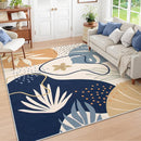Lahome Washable Area Rug - 8x10 Non-Slip Ultra-Thin Large Area Rug, Soft Bedroom & Living Room Rug, Boho Botanical Print Indoor Stain Resistant Floor Rug for Dining Room Table & Office by TinyTreasures Baby Boutique