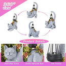 Solar Garden Decor Cat Figurine-Cat Outdoor Statue with Solar Lantern, Loving Turtle Garden Decor for Outside Patio,Porch,Yard, Backyard-Unique Housewarming Gifts for Mom Grandma Women by GreenHaven Gardens