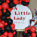A Little Lady Is On Her Way Decal - Ladybug Party Decorations Supplies Wall Stickers, Girls Birthday/Baby Shower Party Decor Wall Decals, Balloon Arch Backdrop Decoration Ladybug Sign Stickers by TinyTreasures Baby Boutique