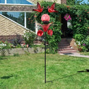 VCUTEKA Cardinal Solar Lights Outdoor Metal Garden Stake Waterproof Crackle Glass Globe Garden Decor Cardinal for Pathway, Lawn, Patio, Yard by CozyNest Decor