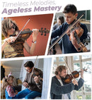 Vangoa Violin 4/4 Full Size Set, Varnish Fiddle Solid Wood for Professional Adults Senior Intermediate Beginners Student Starter Acoustic Violins Kit Outfit with Ebony Fitted, Hard Case, Right Handed by TinyTreasures Baby Boutique