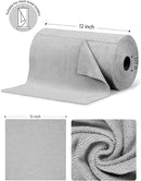 Fantasticlean Microfiber Cleaning Cloth Roll -75 Pack, Tear Away Microfiber Towels, 12" x 12", Reusable, Washable, Scratch Free, Ultra Absorbent Dish Rags for Car, Home, Garage or Shop (Grey) by CozyNest Decor