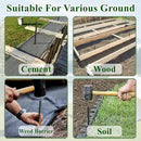 Rebar Stakes 16 Inch 20 Pack Heavy Duty Ground Anchors with Chisel Point End Long Straight Steel Tent Stakes 3/8" Thickness Metal Spikes Black Coated for Concrete Timber Camping Garden Plant by CozyNest Decor