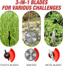 ALSO GO 24V Electric Weed Wacker, Cordless Grass Trimmer, 3 in 1 Grass Trimmer with 2pcs Batteries & Charger, Battery Powered Weed Eater/Brush Cutter/Edger with Wheels for Garden and Yard Lawn by GreenHaven Gardens