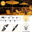 50FT Outdoor String Lights with Remote Dimmer, 25+2 Led Bulbs Connectable Dimmable Outdoor Lights, Support Timer Waterproof Shatterproof for Patio Yard Porch Deck by CozyNest Decor