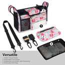 TOPDesign Universal Baby Stroller Organizer, Stroller Caddy with Detachable Mesh Bag & Heightened Insulated Cup Holders & Non-Slip Secure Hooks Accessories, Fits Most Strollers (Pumpkin Princess) by TinyTreasures Baby Boutique