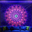 ADDWel Blacklight Mandala Boho Tapestry Glow In The Dark, Black Light Bohemian Hippie Poster Wall Hanging for Bedroom Aesthetic Wall and Room Decor (60" x 80", Mandala) by CozyNest Decor