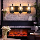 Bathroom Vanity Light Fixtures,Rustic Matte Black Vanity Lights 3 Bulb,Industrial Bathroom Light 3 Pack(Bulbs not Included) by CozyNest Decor