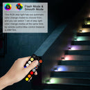 STRA06 6-Pack 4W 12V RGBCW LED 2700K-6000K. 5-Inches Low Voltage LED Outdoor Deck Lights Package, Step Horizontal Patio Landscape Lights with Remote Control by Kings Outdoor Lighting