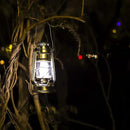 YAKii LED Vintage Lantern Metal Hanging Hurricane 12 LED Dimmer Switch Cold White Battery Operated Power Outage Indoor Camping Lighting Outdoor Brooklyn (Silver 2 Pack) by CozyNest Decor