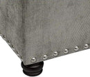 Joveco Storage Ottoman Foot Rest Stool, 24" Velvet Footstool Bench for Living Room Bedroom, Light Grey by CozyNest Decor