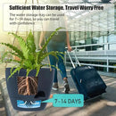 8 inch Hanging Planters, 2 Pack Self Watering Hanging Pots with 20oZ Deep Reservoir for Indoor Outdoor Plants Flowers, Black by CozyNest Decor
