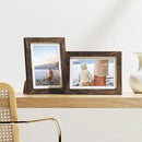 Vittanly 5x7 Picture Frames Set of 9, Shatter Resistant Plexiglass, Display 4x6 Pictures with Mat or 5x7 without Mat, Photo Frames for Wall or Tabletop, Engineered Wood, Brown by CozyNest Decor