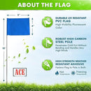 Blue Marking Flags 100 Pack - 4x5x15 Inch Blue Yard Flags - Markers For Lawn, Irrigation, Landscaping, Survey & Sprinkler Head Marking by GreenHaven Gardens