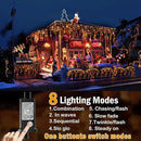 Hezbjiti Christmas Lights Decorations Outdoor, 1600LED 164FT Curtain Fairy Lights 8 Modes 320 Drops Fairy String Curtain Lights for Christmas Decor Eaves Window Party Yard Garden by GreenHaven Gardens
