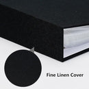 Vienrose Linen 3-Ring Photo Album Holds 250 Photos, 200 4x6 Photos and 50 6x8 Pictures, Picture Album with Multiple Size Pockets, Memory Book for Family Wedding Anniversary Baby, Black by TinyTreasures Baby Boutique