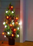 C9 LED Christmas Lights Outdoor, 50 Feet String with 50 Shatterproof Matte Bulbs, Connectable Waterproof Tree Lights for Holiday Roofline Backyard Garden Decor, Red & Pure White by GreenHaven Gardens