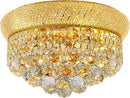 5-Light Crystal Flush Mount Chandelier Ceiling Light Fixture for Living Room Dining Room Bedroom Foyer Entryway Hallway Closet Bathroom (Gold D14) by CozyNest Decor
