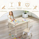Toddler Table and Chair Set, Height Adjustable-Upgrade Kids Table and 2 Chairs for Ages 3-8, Multi-Activity Toddler Play Table with Graffiti Desktop for Home/Daycare/Classroom by CozyNest Decor