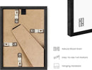 HAUS AND HUES Black Oak Wood Gallery Wall Tabletop Frames Made with Real American Oak and Shatter-free Plexiglass - Set of 11 (Eight 4x6, Three 5x7, Framed Black) by CozyNest Decor