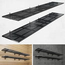4-Pack 1.5x4ft Heavy Duty Garage Wall Shelving, 1000 lbs Load Capacity, Garage Shelving Wall Mounted, Garage Storage Rack with Hooks, Black by GreenHaven Gardens