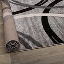 Rugshop Modern Wavy Circles Design Area Rug 8'8" x 12' Gray by TinyTreasures Baby Boutique