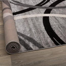 Rugshop Modern Wavy Circles Design Runner Rug 2' x 10' Gray by TinyTreasures Baby Boutique