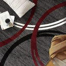 Rugshop Modern Wavy Circles Design Area Rug 9' x 12' Red by TinyTreasures Baby Boutique