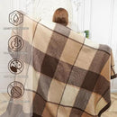 YOUR MOON 100% Pure Wool King Size, Australian Organic Natural Wool Blankets, Hypoallergenic Blanket for Bed, Medium Weight(Coffee, 90 * 108) by CozyNest Decor