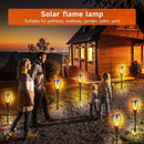 Upgraded Larger Solar Lights Outdoor, Solar Torch Light with Flickering Flame, Solar Garden Lights, Waterproof Solar Powered Outdoor Lights, Outdoor Patio Channel Garden Decoration (Orange, 4Pack) by GreenHaven Gardens