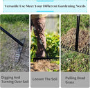 Heavy Duty Bow Rake with Stainless Steel Handle for Farming Land Management Leaf Gathering Durable Ergonomic Garden Tool with 16 Tine Head 63 Inch Assemble Long Shaft Suitable for Large Areas by GreenHaven Gardens