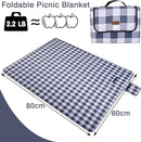 Extra Large Picnic Blanket 80''x 60'' Picnic Mat Waterproof Sand Proof Foldable for Beach, 5-Layer Outdoor Blanket for 6 to 8 Adults,Camping Lawn Hiking Travel Park Music Festival Wedding Mats(Gray) by TinyTreasures Baby Boutique