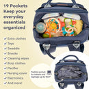 RUVALINO Diaper Bag Backpack, Multifunction Travel Back Pack Maternity Baby Changing Bags, Diaper Changing Totes, Waterproof and Stylish, Navy Blue by TinyTreasures Baby Boutique