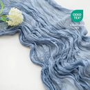 Sioloc 1 Pack Dusty Blue Cheesecloth Table Runner Fall Autumn Decor for Home 10ft Table Cloth for Tea Wedding Birthday Party Baby Bridal Shower Halloween Thanksgiving by CozyNest Decor