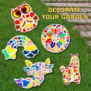 EggSun 8Pcs Stepping Stones Painting Craft Kit for Kids 4 8 6, DIY Garden Stones Outdoor Paint Your Own Ceramic Rainbow Arts and Crafts for Boys Girls Ages 4 7 9 10 12 Birthday Gifts by TinyTreasures Baby Boutique