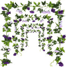 JUSTOYOU 2 Pack (15.8FT) Fake Rose Garland, Artificial Roses Vines Flower Garland Hanging Floral Vine Wedding Home Backdrop Party Arch Arrangement Decoration by GreenHaven Gardens