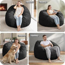 Hobestluk 4FT Bean Bag Chair Giant Bean Bag Chairs for Adults Large Bean Chairs with Removable Cover, Beanbag Chair with Filler, Adult Bean Bag Chairs for Living Room, Bedroom by CozyNest Decor