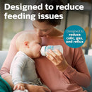 Philips Avent Anti-Colic Baby Bottle with AirFree Vent, 9oz, with Flow 2 Nipples, 1m+, 4pk, Clear, SCY703/04 by TinyTreasures Baby Boutique