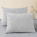 CaliTime Throw Pillow Covers Decorative 20 X 26 Inches Pack of 2 Cozy Chenille Standard Pillow Shams Cases for Couch Sofa Bed Living Room Home Moonbeam Gray by CozyNest Decor