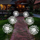 Solar Garden Lights Solar Firework Lights Outdoor Waterproof 4 Pack Solar Powered Art Stake Twinkle Lighting 180 LED Sparklers Solar Lights for Yard Pathway Patio Outside Party Decorations (White) by GreenHaven Gardens