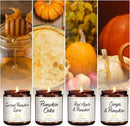Pumpkin Candle Set | 4 Pack Scented Candles for Home - Candle Gifts for Women Men, Soy Candles | Jar Candle Scents of - Cake/Red Apple/Syrup/Ginger by CozyNest Decor