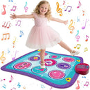 Kids Dance Mat Game Toy for Girls & Boys Ages 3-12, Interactive Electronic Rhythm Dance Step Pad with Built-in Music, Adjustable Volume & Fun Light-Up Steps, Perfect Birthday & Holiday Dance Game Gift by TinyTreasures Baby Boutique
