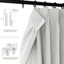 150 Inches Extra Wide Room Divider Draperies, Pinch Pleat Drapes, Absolutely Blackout Sliding Door Drapery, Total Privacy Ceiling Track Curtains, 150" W by 84" L, Greyish White (1 Panel) by CozyNest Decor