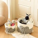 Adorable Small Elephant Cotton Rope Basket - Gift Empty Baskets - Toy Storage Basket, Woven Basket for Baby Essentials, Decorative Woven Basket for Nurseries and Playrooms (11"x7") by TinyTreasures Baby Boutique