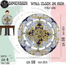 The Gears Clock Wall Clock Italy Collection with Moving Gears (Atrani, 24 inch Round) by CozyNest Decor